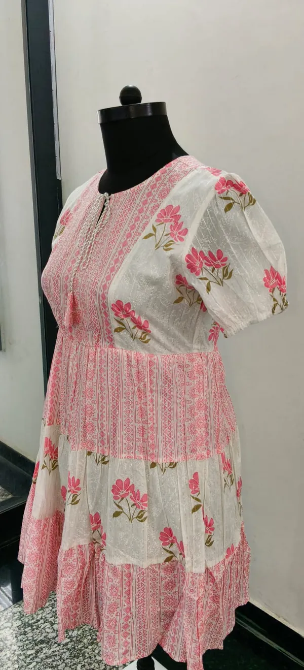 Pink_Fine_Lurex_Cotton_Premium_Short_Maxi_Dress_For_Women