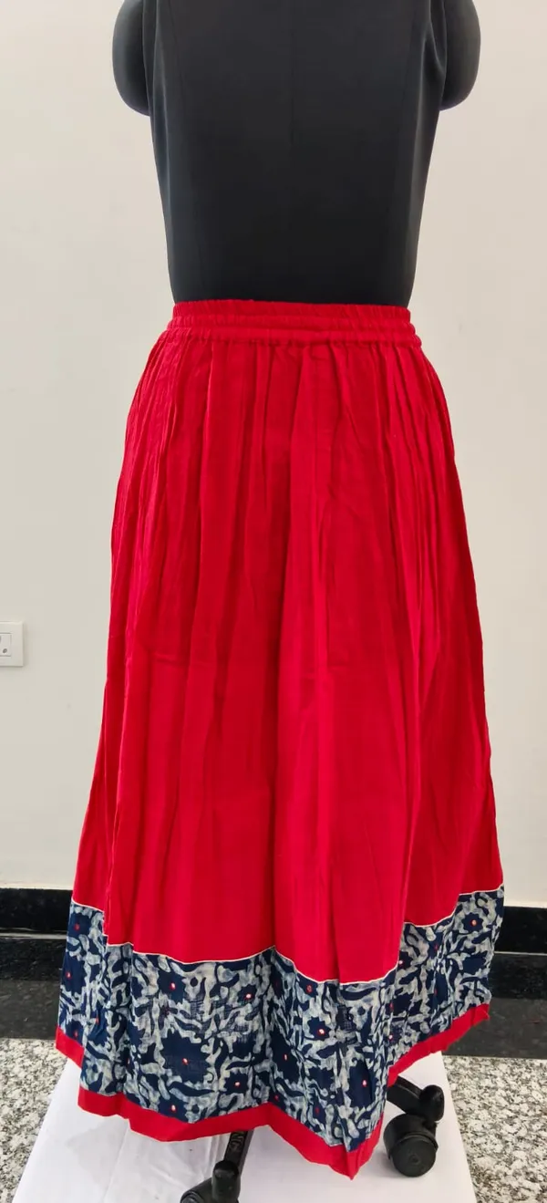 Red_Cotton_Fabric_Premium_Skirt_For_Women