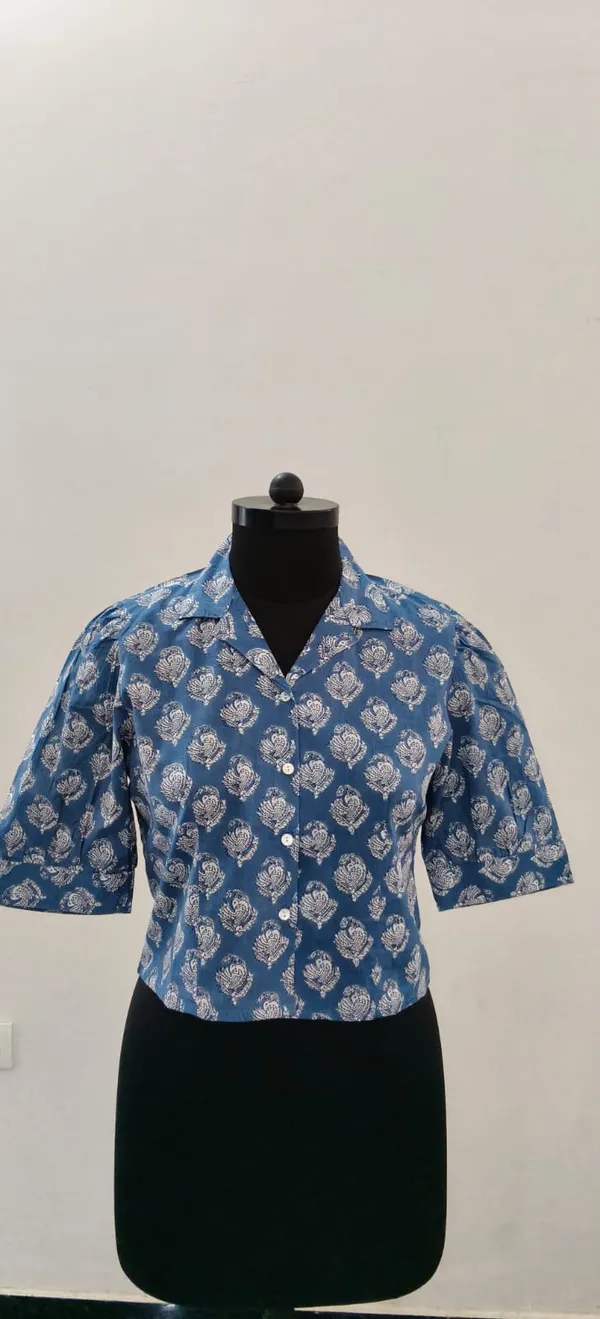 Blue_Pure_Cotton_Premium_Crop_Top_For_Women