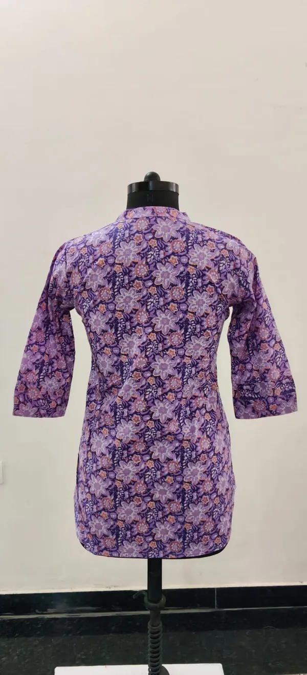Purple_Printed_Pure_Cotton_Premium_Short_Top_For_Women