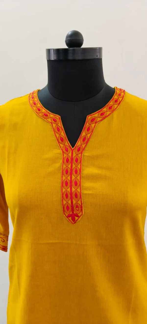Yellow_Cotton_Flex_Premium_Top_For_Women
