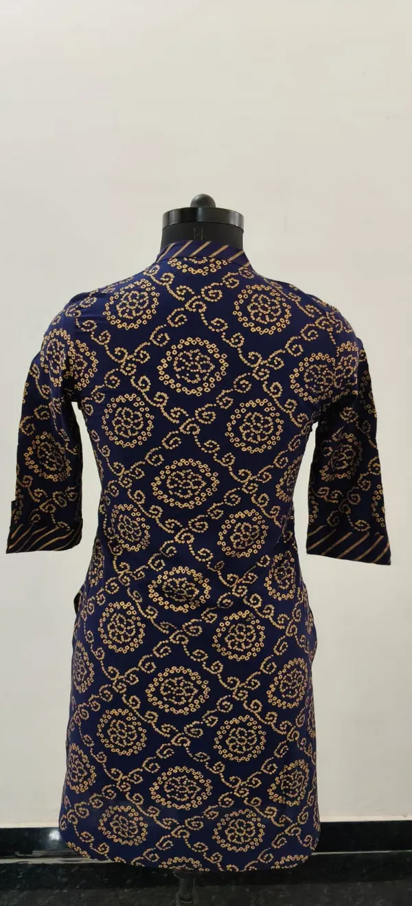 Navy_Blue_Cotton_Premium_Kurta_For_Women