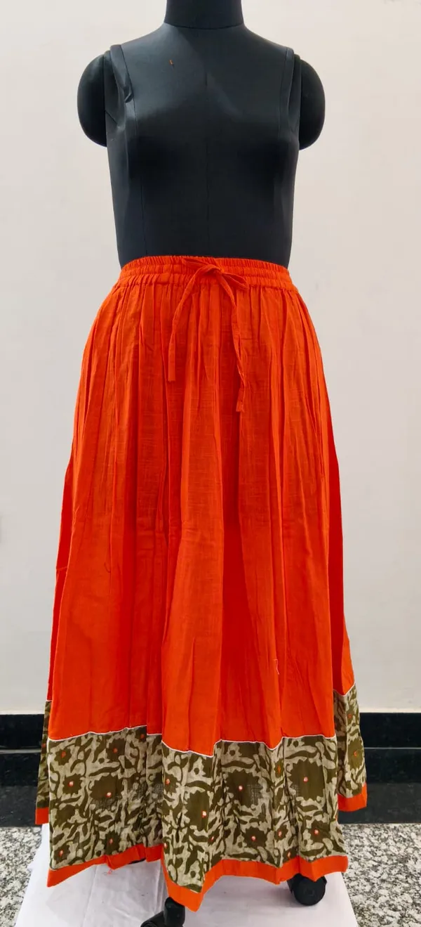 Orange_Cotton_Fabric_Premium_Skirt_For_Women
