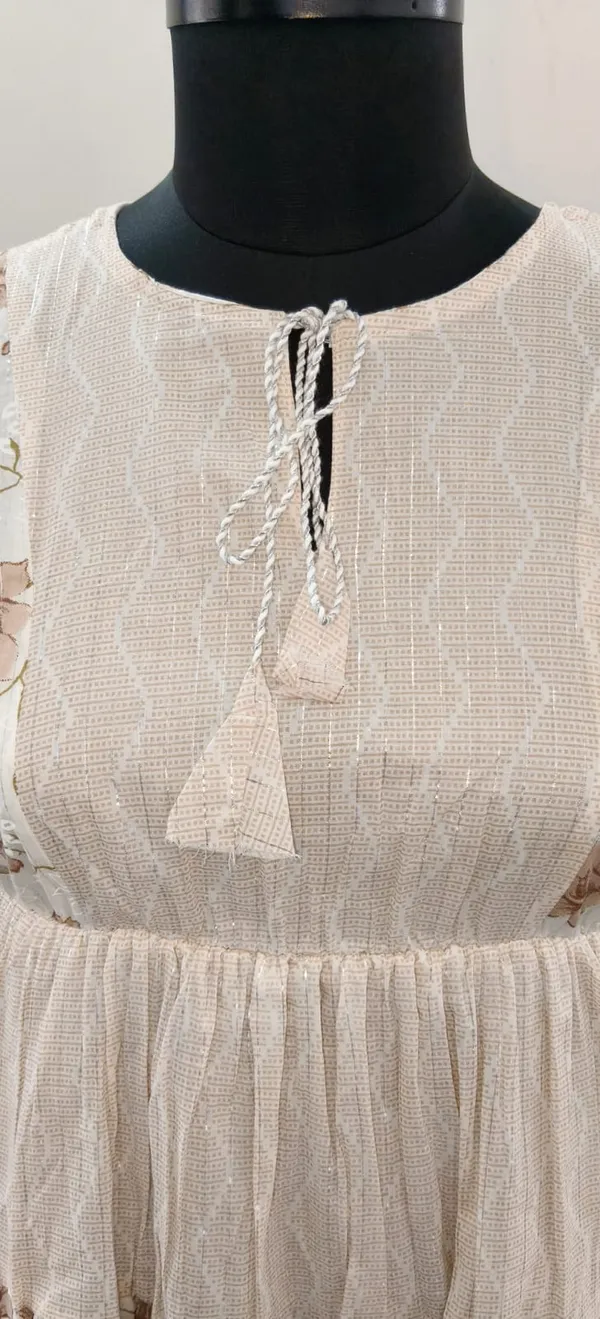 Beige_Fine_Lurex_Cotton_Premium_Dress_For_Women
