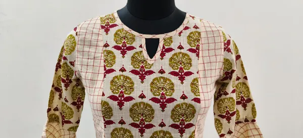 Green_Pure_Cotton_Self_Weave_Premium_Top_For_Women