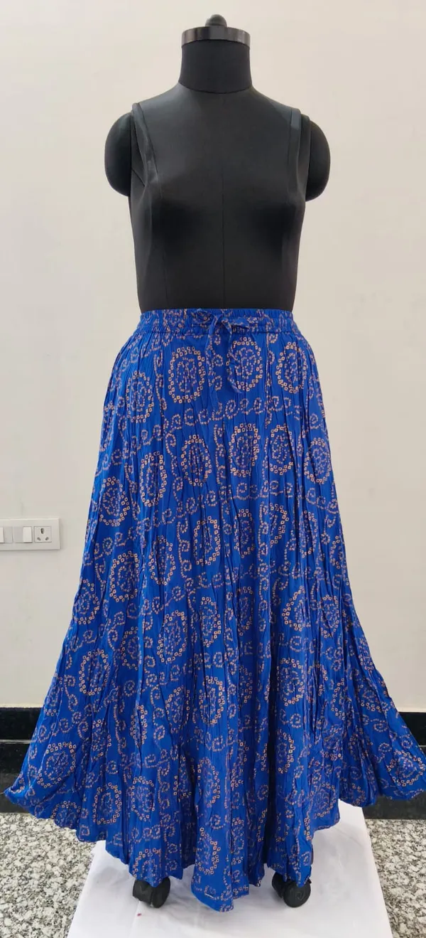 Royal_Blue_Fine_Viscose_Premium_Skirt_For_Women