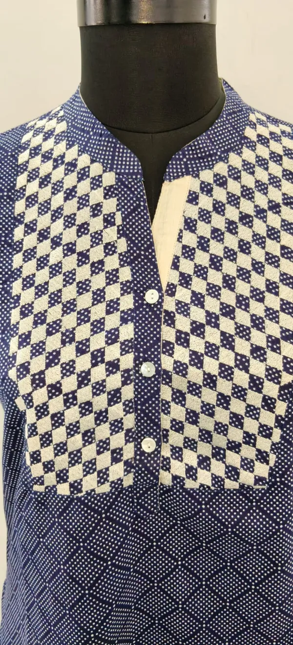 Blue_Fine_Cotton_Cambric_Premium_Top_For_Women
