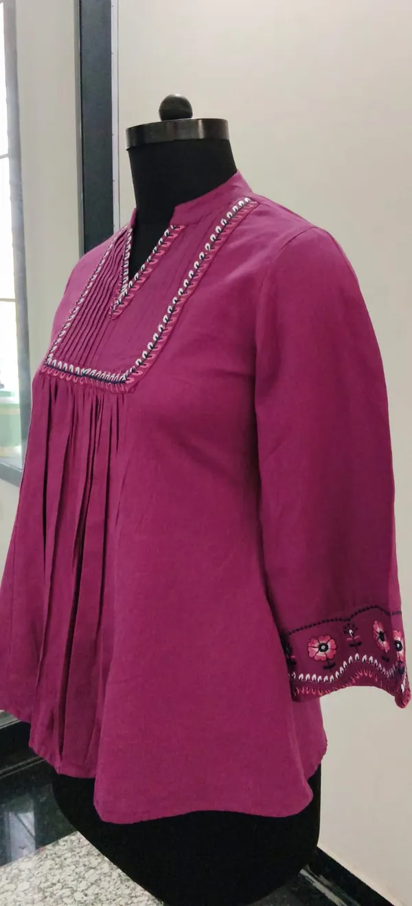 Purple_Fine_Cotton_Flax_Premium_Top_For_Women