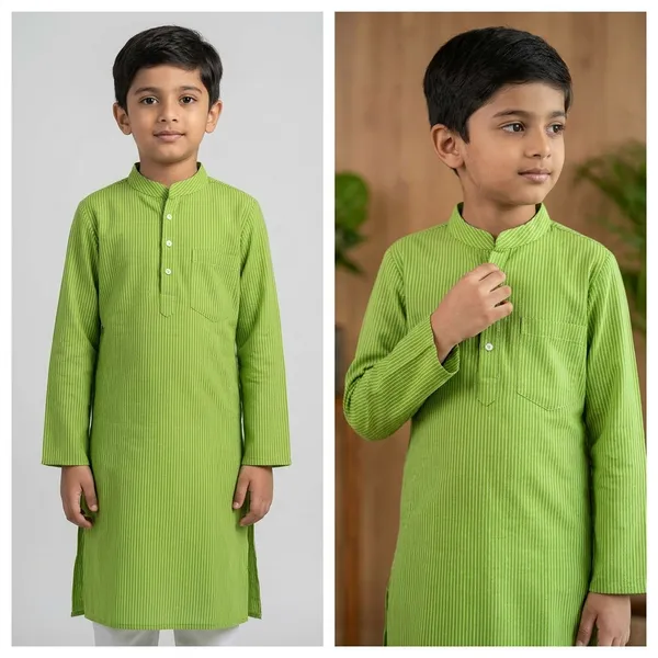 Mehandi_Pure_Cotton_Premium_Kurta_For_Kids