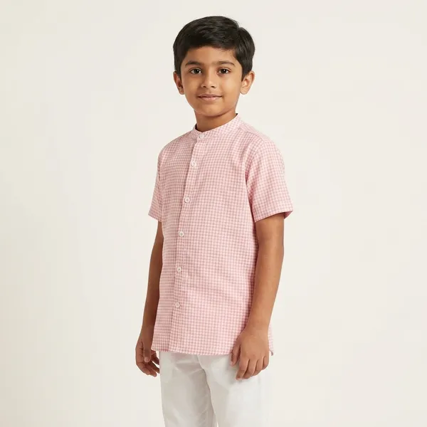 Pink_Pure_Cotton_Premium_Kurta_For_Kids