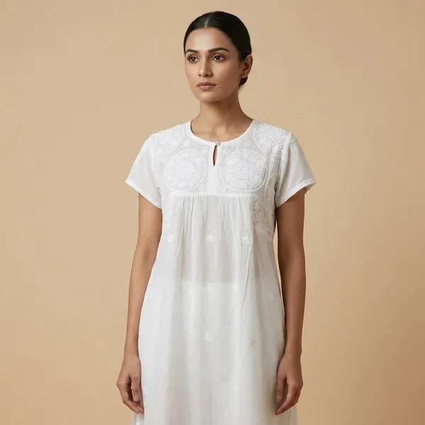White_Fine_Viscose_Premium_Tunic_Top_For_Women