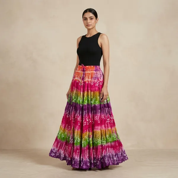 Pink_Fine_Cotton_Voile_Khadi_Premium_Skirt_For_Women