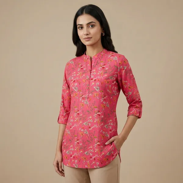 Pink_Fine_Viscose_Premium_Top_For_Women