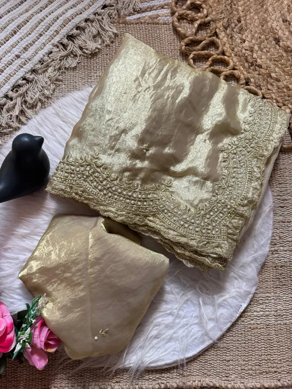 Golden_Banarasi_Silk_Festive_Saree_With_Heavy_Embellished_Border