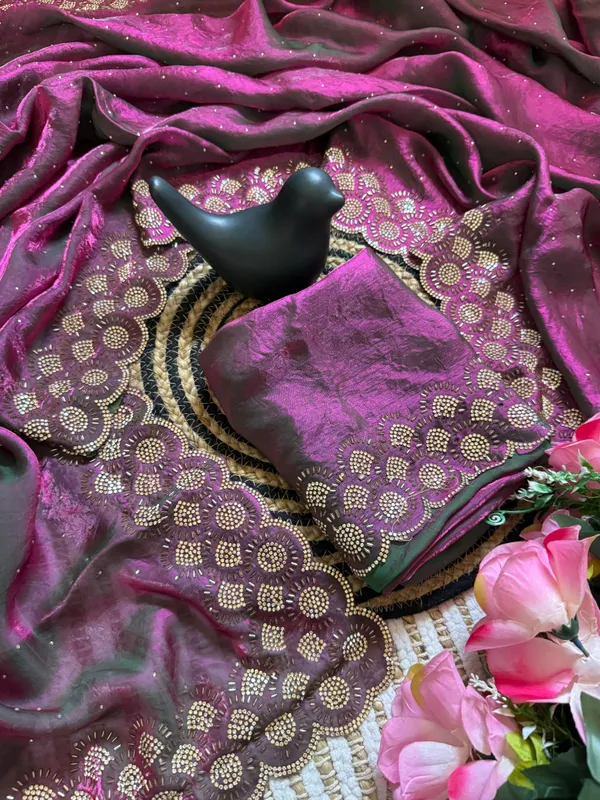 Purple_Kota_Cotton_Saree_With_Sequin_Work_And_Embroidered_Border