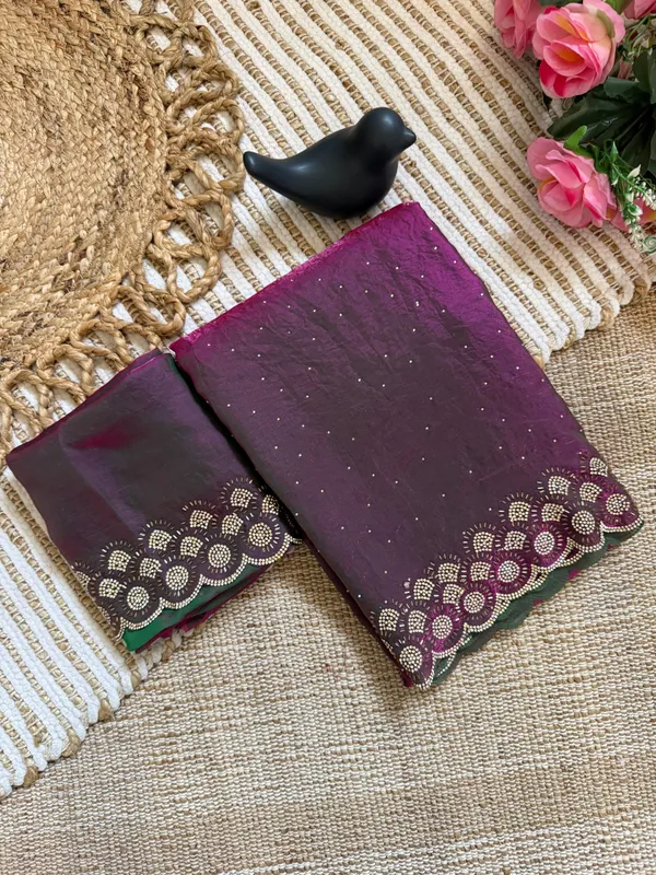 Purple_Kota_Cotton_Saree_With_Sequin_Work_And_Embroidered_Border