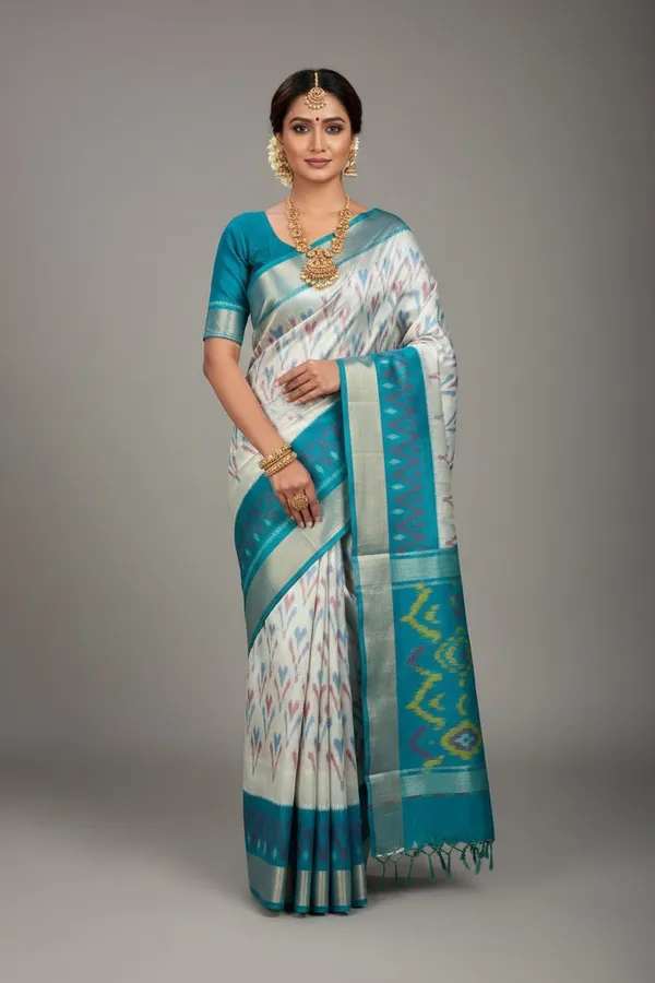 Traditional_Pochampalli_Ikkat_Designer_Print_Dolla_Silk_Saree