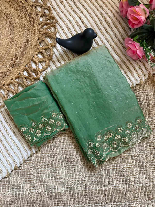 Green_Organza_Festive_Saree_With_Heavy_Gold_Zari_Embellishments