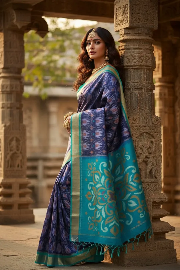 Traditional_Pochampalli_Ikkat_Designer_Print_Dolla_Silk_Saree