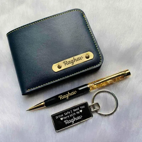 Personalized_Men's_Gift_Set_Customized_Leather_Wallet,_Crystal_Pen_&_Name_Engraved_Keychain_Combo