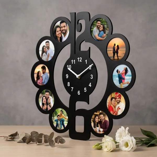 Personalized_Infinite_Loop_Wooden_Photo_Wall_Clock_10_Pictures
