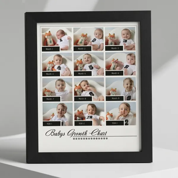 Personalized_Baby_Growth_Chart_Photo_Frame_Customized_12_Month_Milestone_Picture_Collage_Frame