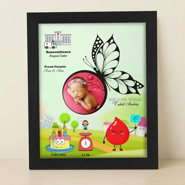 Personalized_Butterfly_Theme_Baby_Birth_Announcement_Frame_Custom_Newborn_Birth_Stats_Photo_Frame