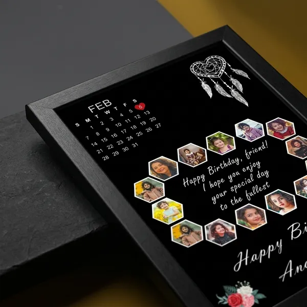 Personalized_Birthday_Calendar_Photo_Frame_Custom_Hexagon_Wreath_Collage_Gift