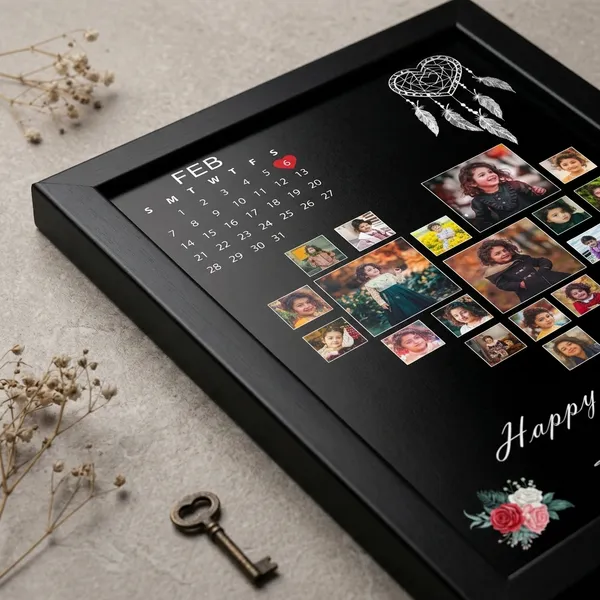 Personalized_Birthday_Calendar_Photo_Frame_Custom_Heart_Shape_Collage_Gift