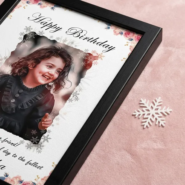Personalized_Birthday_Photo_Frame_With_Quote_Custom_Kids_Floral_Wall_Art_Gift