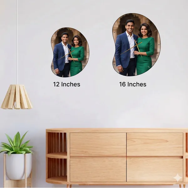 Personalized_Asymmetrical_Pebble_Shaped_Full_Photo_Wall_Clock