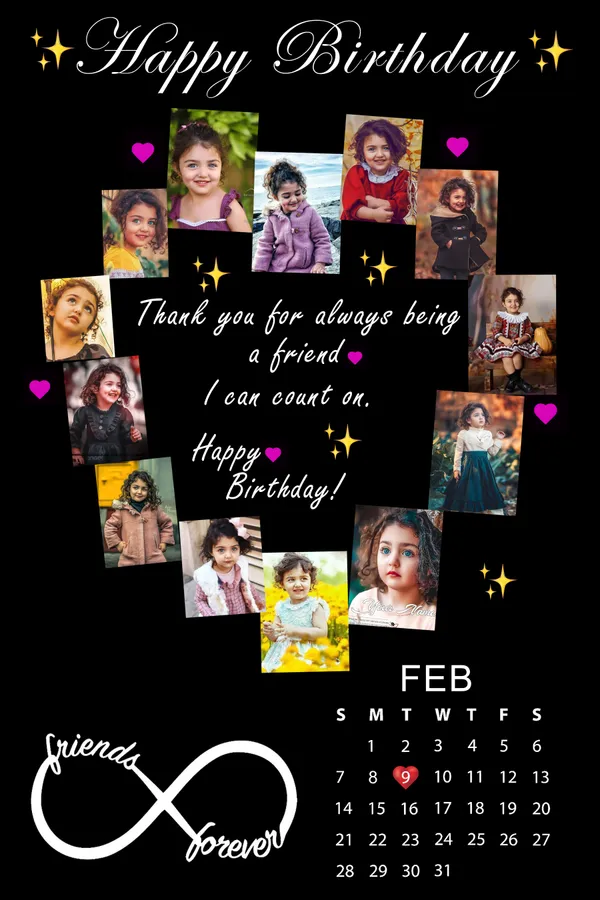 Personalized_Best_Friend_Birthday_Calendar_Photo_Frame_Custom_Infinity_Collage_Gift