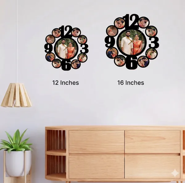 Personalized_Big_Numeric_Multi_Photo_Wooden_Wall_Clock_9_Pictures