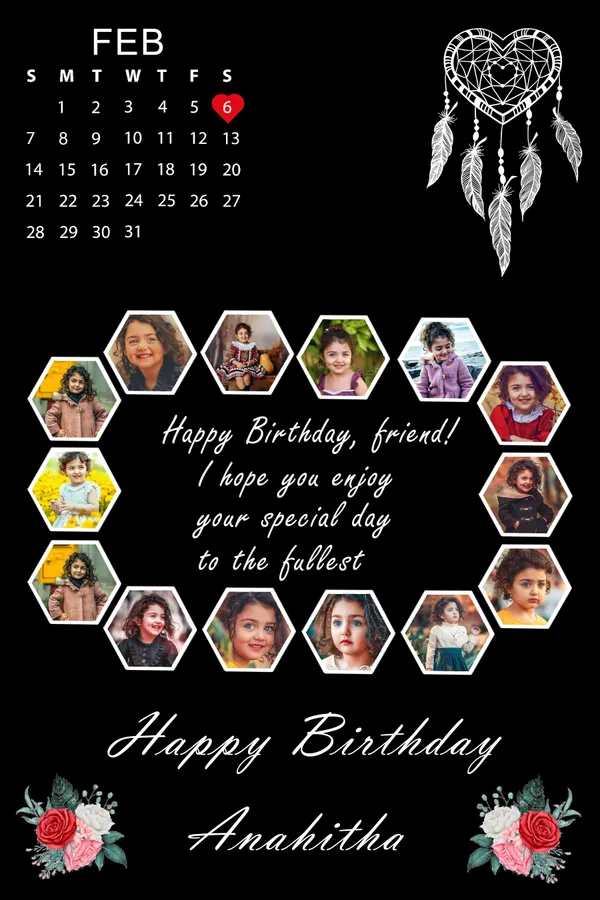 Personalized_Birthday_Calendar_Photo_Frame_Custom_Hexagon_Wreath_Collage_Gift