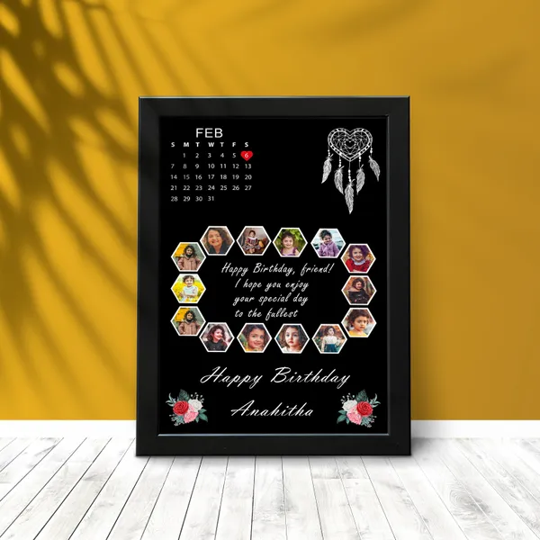 Personalized_Birthday_Calendar_Photo_Frame_Custom_Hexagon_Wreath_Collage_Gift