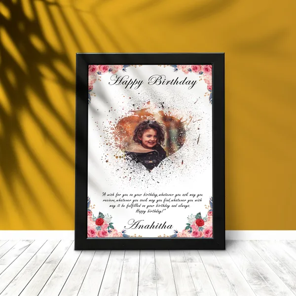 Personalized_Birthday_Photo_Frame_With_Quote_Custom_Kids_Floral_Wall_Art_Gift