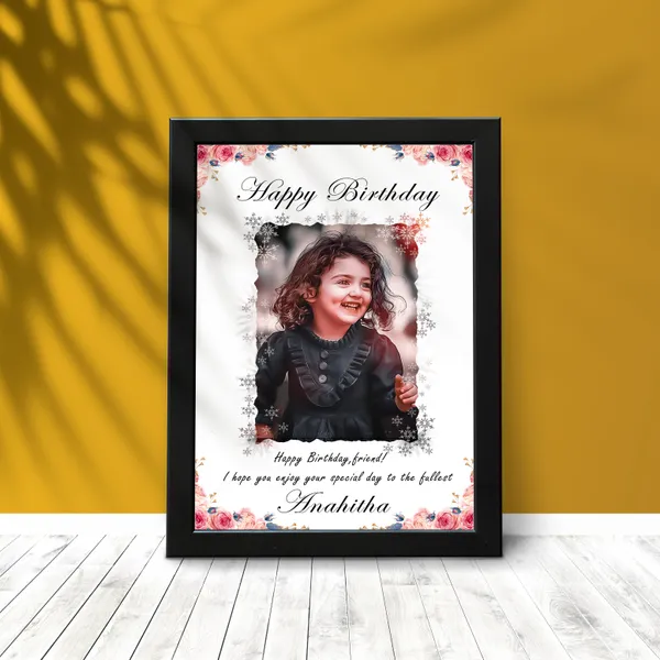 Personalized_Birthday_Photo_Frame_With_Quote_Custom_Kids_Floral_Wall_Art_Gift