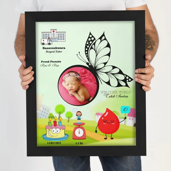 Personalized_Butterfly_Theme_Baby_Birth_Announcement_Frame_Custom_Newborn_Birth_Stats_Photo_Frame