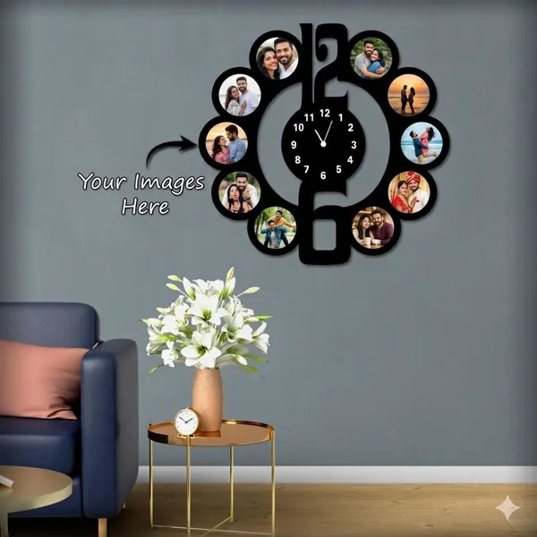Personalized_Infinite_Loop_Wooden_Photo_Wall_Clock_10_Pictures