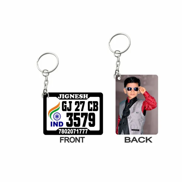 Personalized_Vehicle_Number_Plate_Keychain_With_Photo_Custom_Acrylic_Photo_Keyring_For_Car_And_Bike