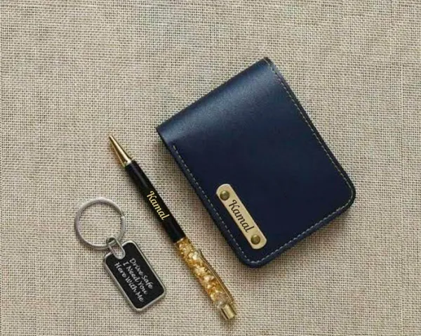 Personalized_Men's_Gift_Set_Customized_Leather_Wallet,_Crystal_Pen_&_Name_Engraved_Keychain_Combo