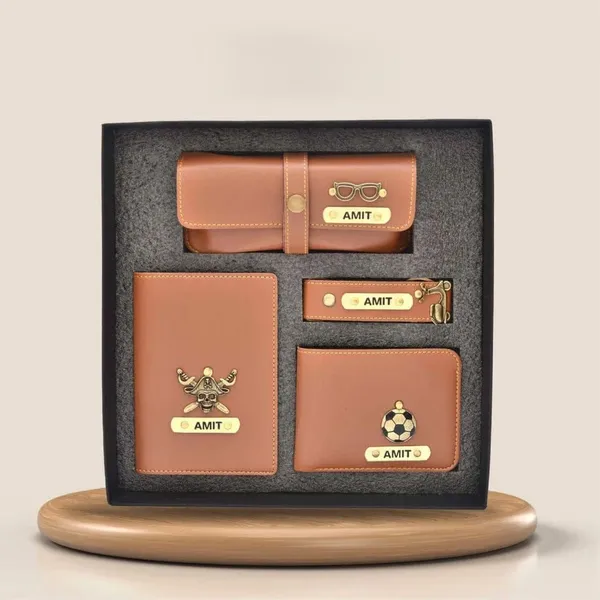 Personalized_4_In_1_Men_Gift_Combo_Set_Fox_Leather_Custom_Name