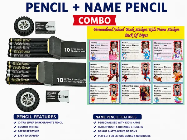 Personalized_School_Stationery_Combo_Custom_Name_Engraved_Pencils_And_24_Pc_Kids_Book_Stickers_Set