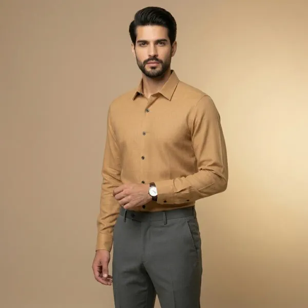 Men's_Solid_Casual_Linen_Shirt_with_Rolled_Sleeves