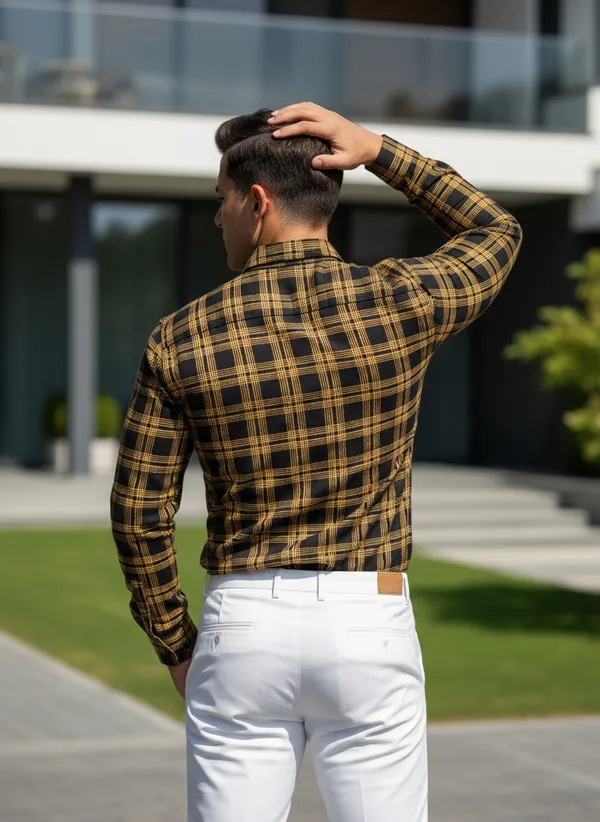 Men's_Mustard_Yellow_&_Black_Checked_Casual_Shirt