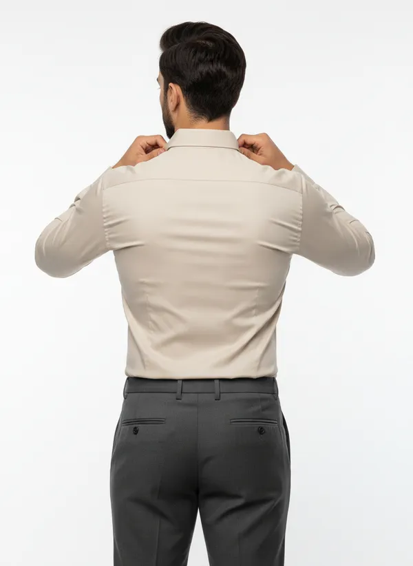 Men's_Solid_Casual_Cotton_Shirt_with_Rolled_Sleeves