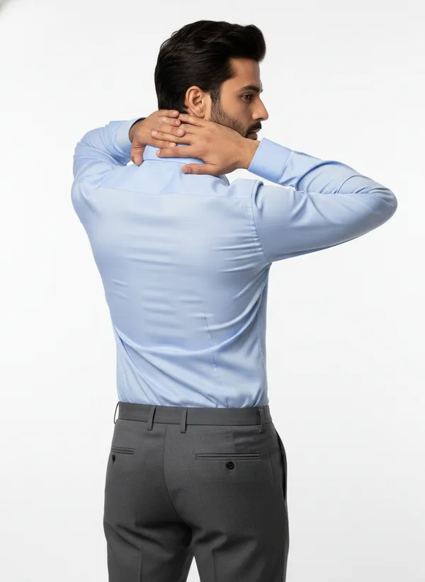 Men's_Solid_Casual_Cotton_Shirt_with_Rolled_Sleeves
