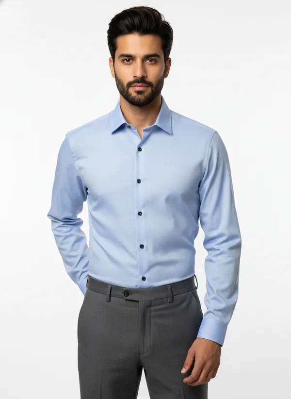 Men's_Solid_Casual_Cotton_Shirt_with_Rolled_Sleeves