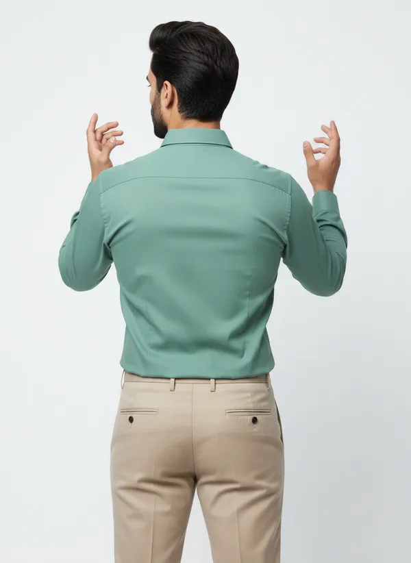 Men's_Solid_Casual_Cotton_Shirt_with_Rolled_Sleeves