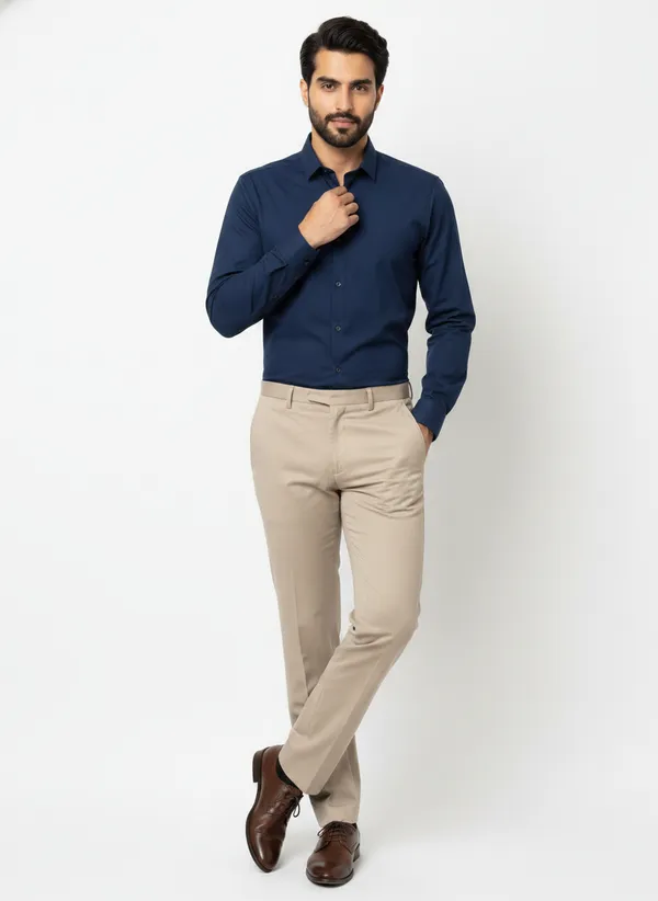 Men's_Solid_Casual_Cotton_Shirt_with_Rolled_Sleeves